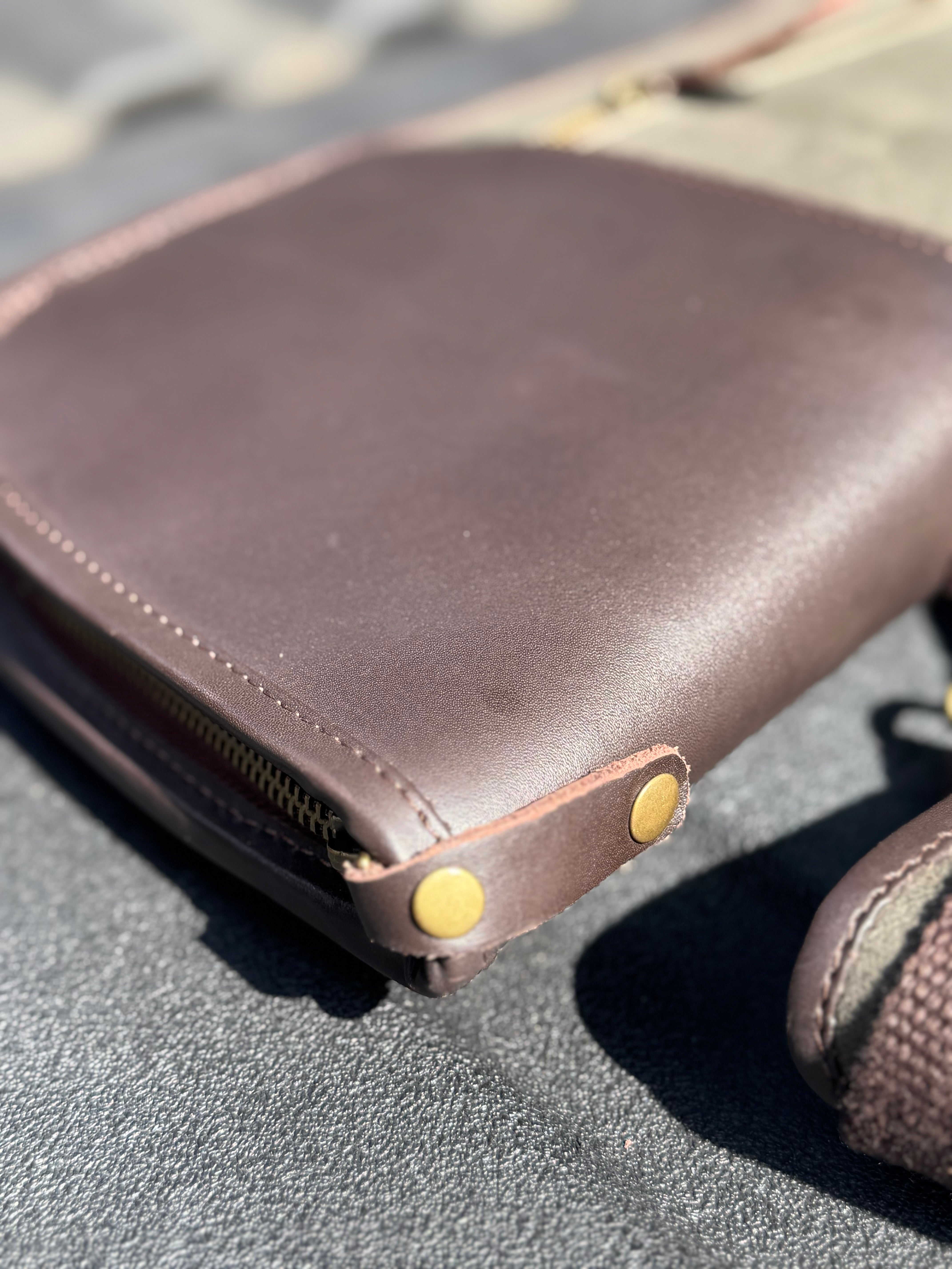 Green Waxed Canvas Leather Henry Rifle Case