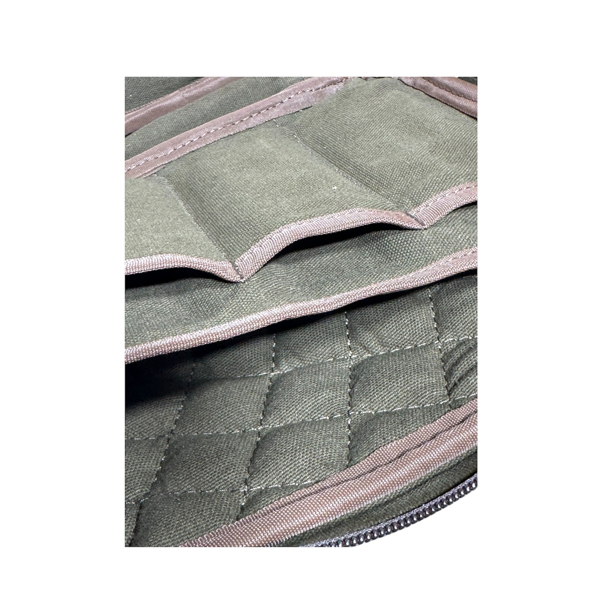 CLEAN TRIGGER Brown Canvas Leather Handgun Range Bag Brown Canvas Leather Handgun Range Bag