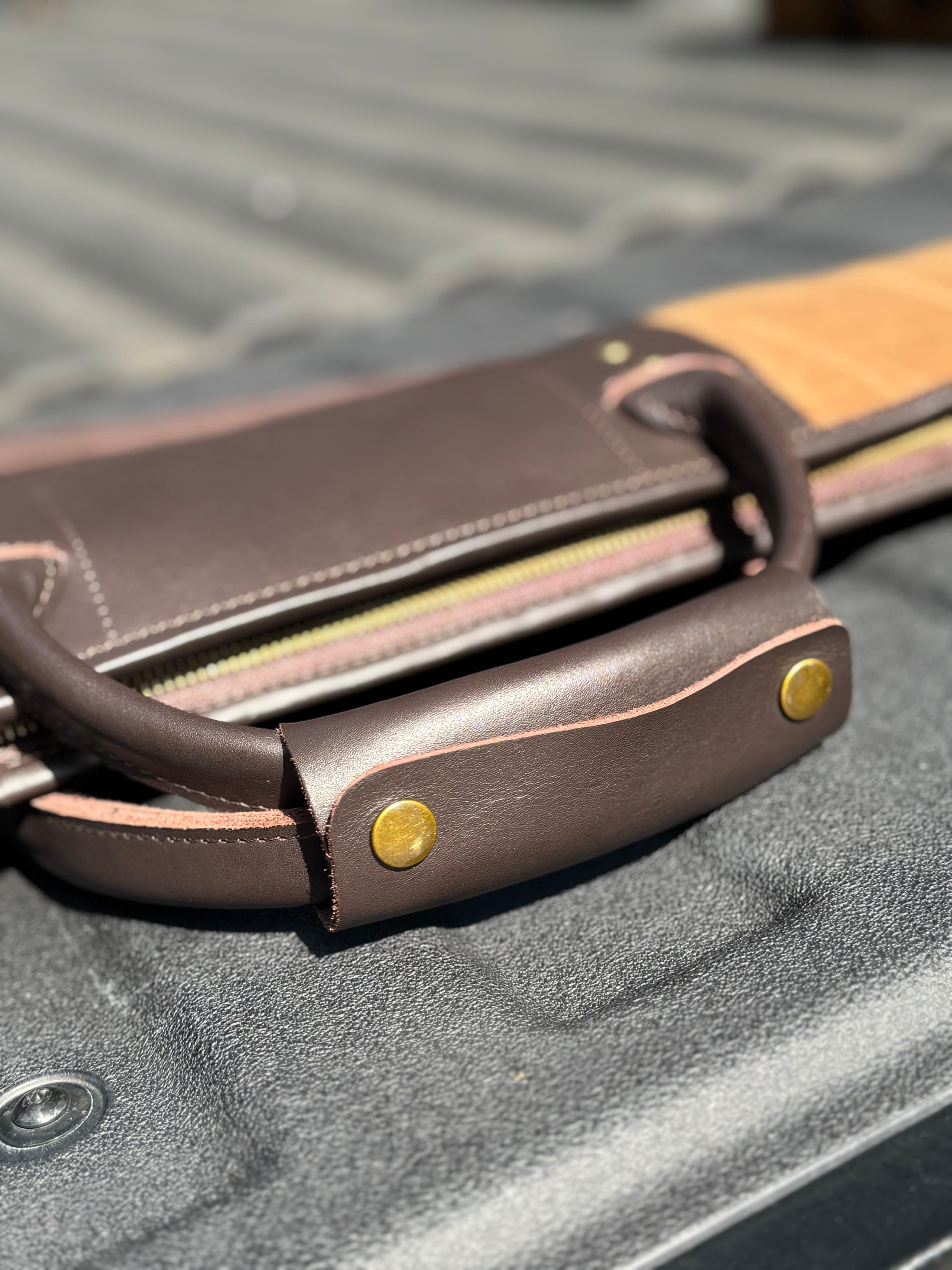 CLEAN TRIGGER Brown Waxed Canavs Leather Henry Rifle Case Brown Waxed Canavs Leather Henry Rifle Case