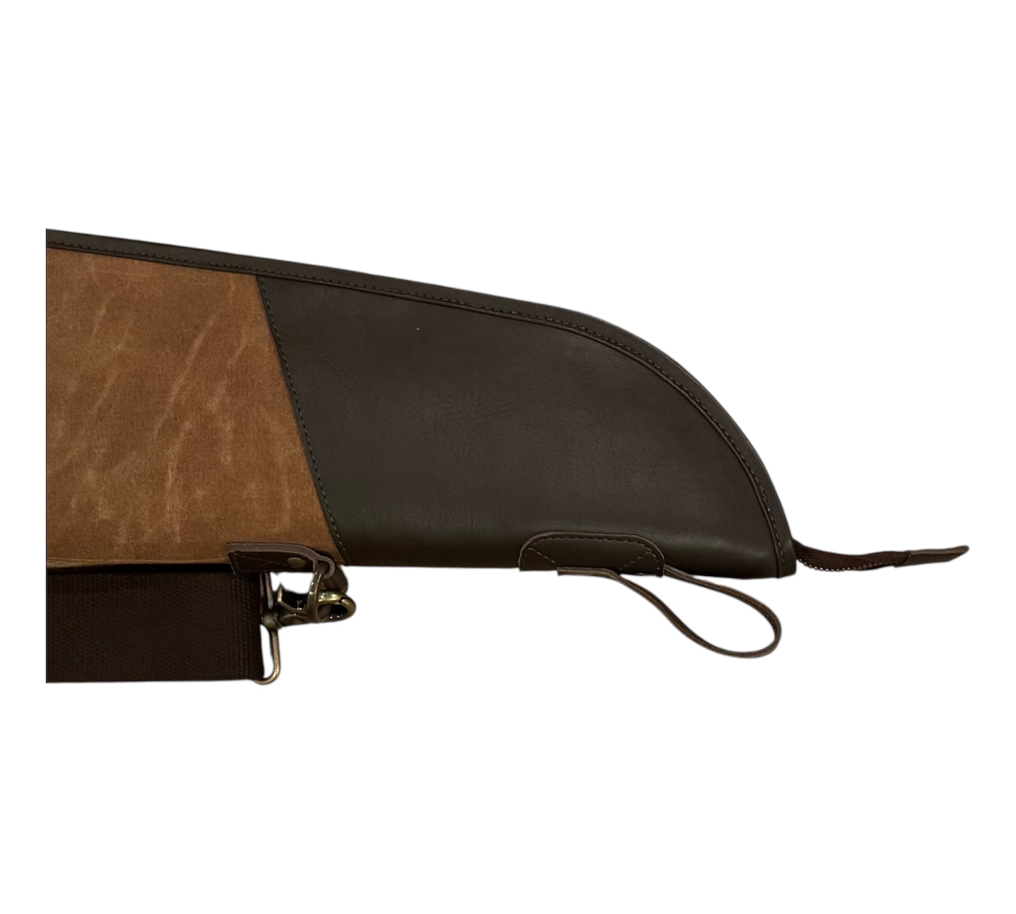 CLEAN TRIGGER Brown Waxed Canvas Leather Rifle Case Brown Waxed Canvas Leather Rifle Case