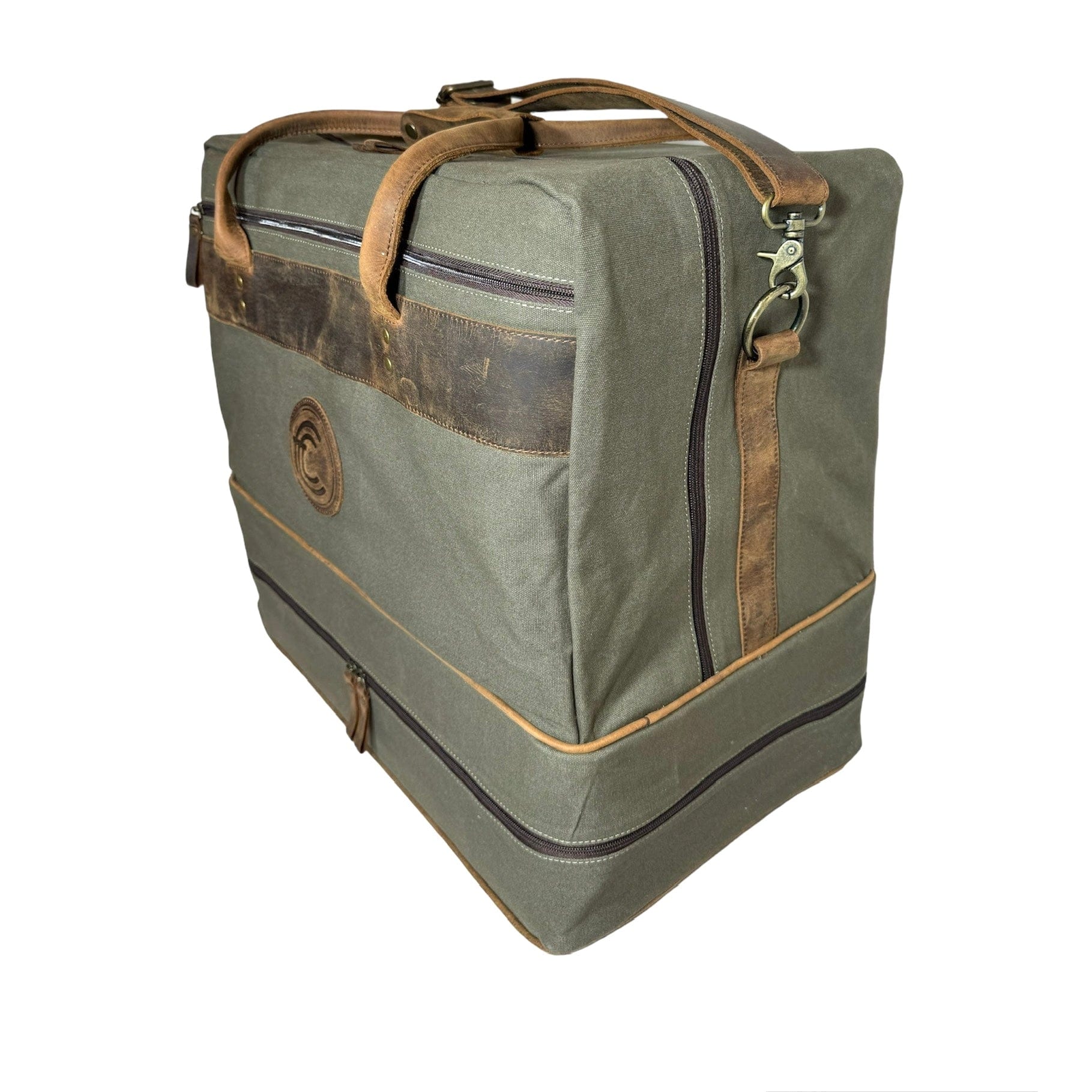 CLEAN TRIGGER Canvas Leather Boot Bag Canvas Leather Boot Bag