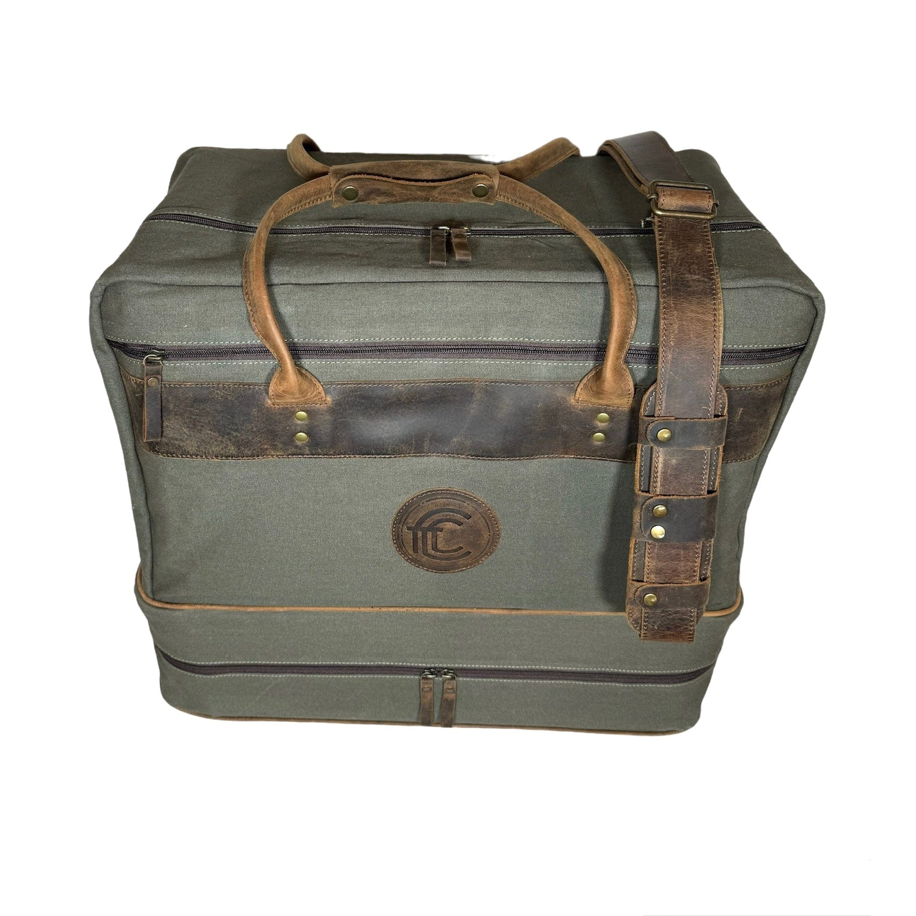 CLEAN TRIGGER Canvas Leather Boot Bag Canvas Leather Boot Bag