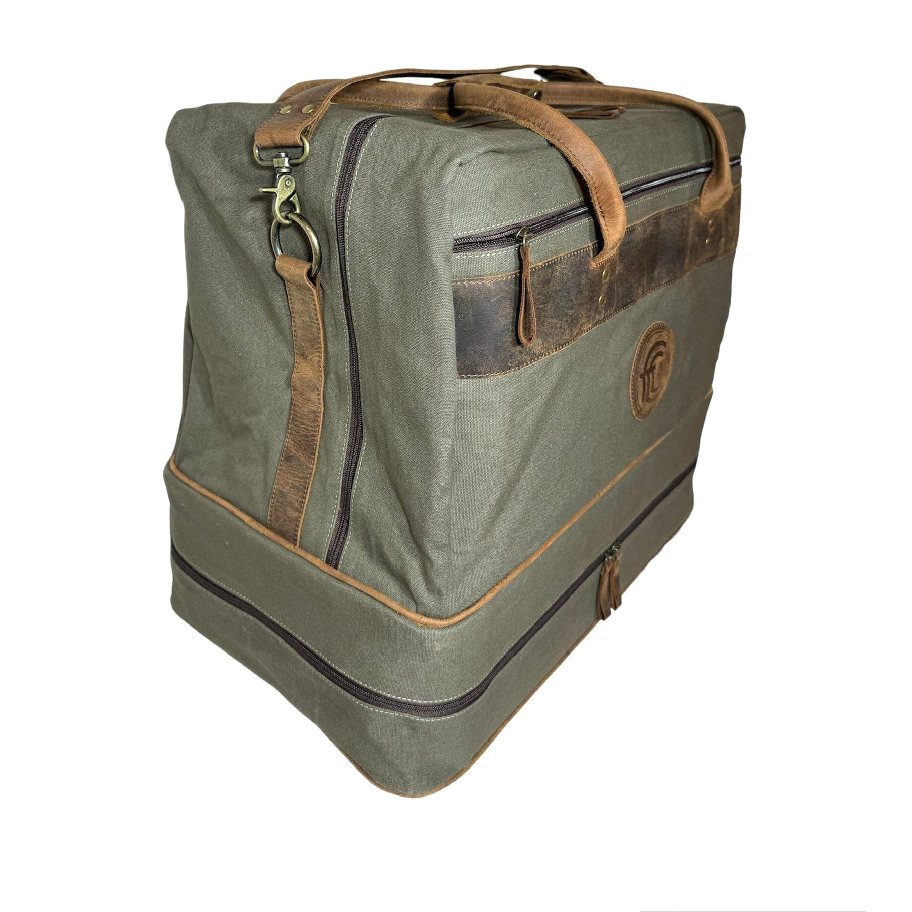 CLEAN TRIGGER Canvas Leather Boot Bag Canvas Leather Boot Bag