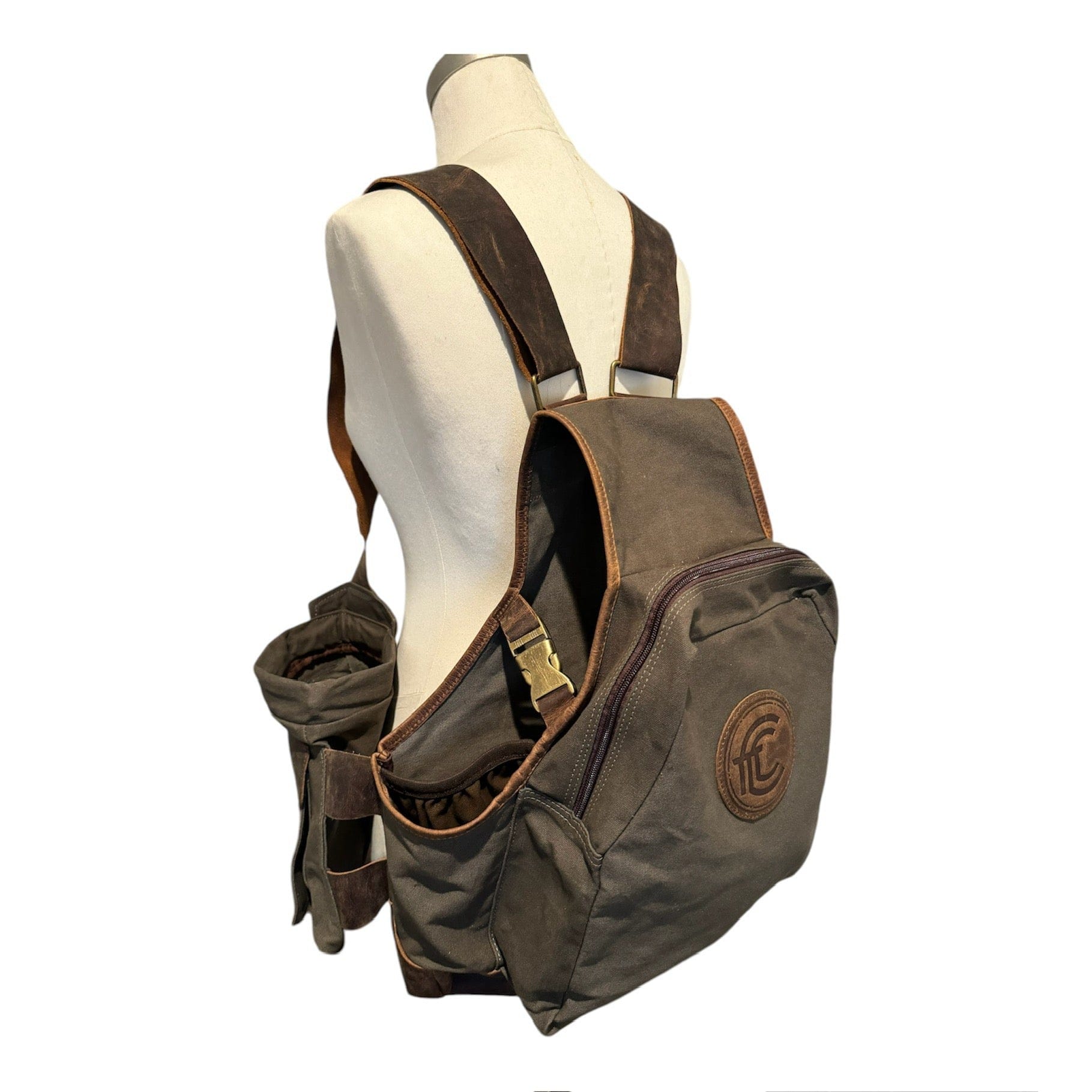 CLEAN TRIGGER Canvas Leather Game Vest Canvas Leather Game Vest