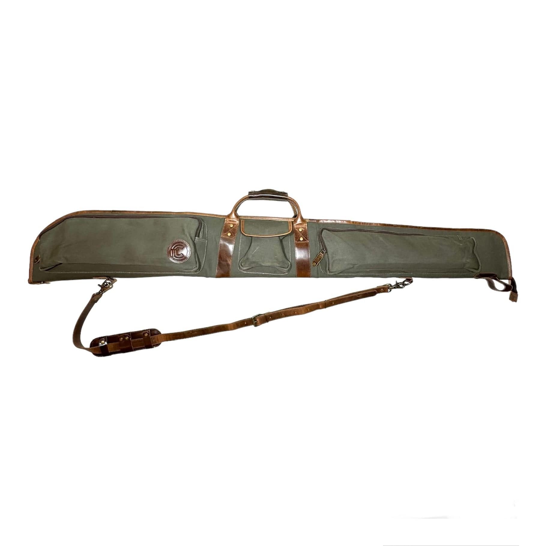 CLEAN TRIGGER Canvas Leather Shotgun Case Canvas Leather Shotgun Case