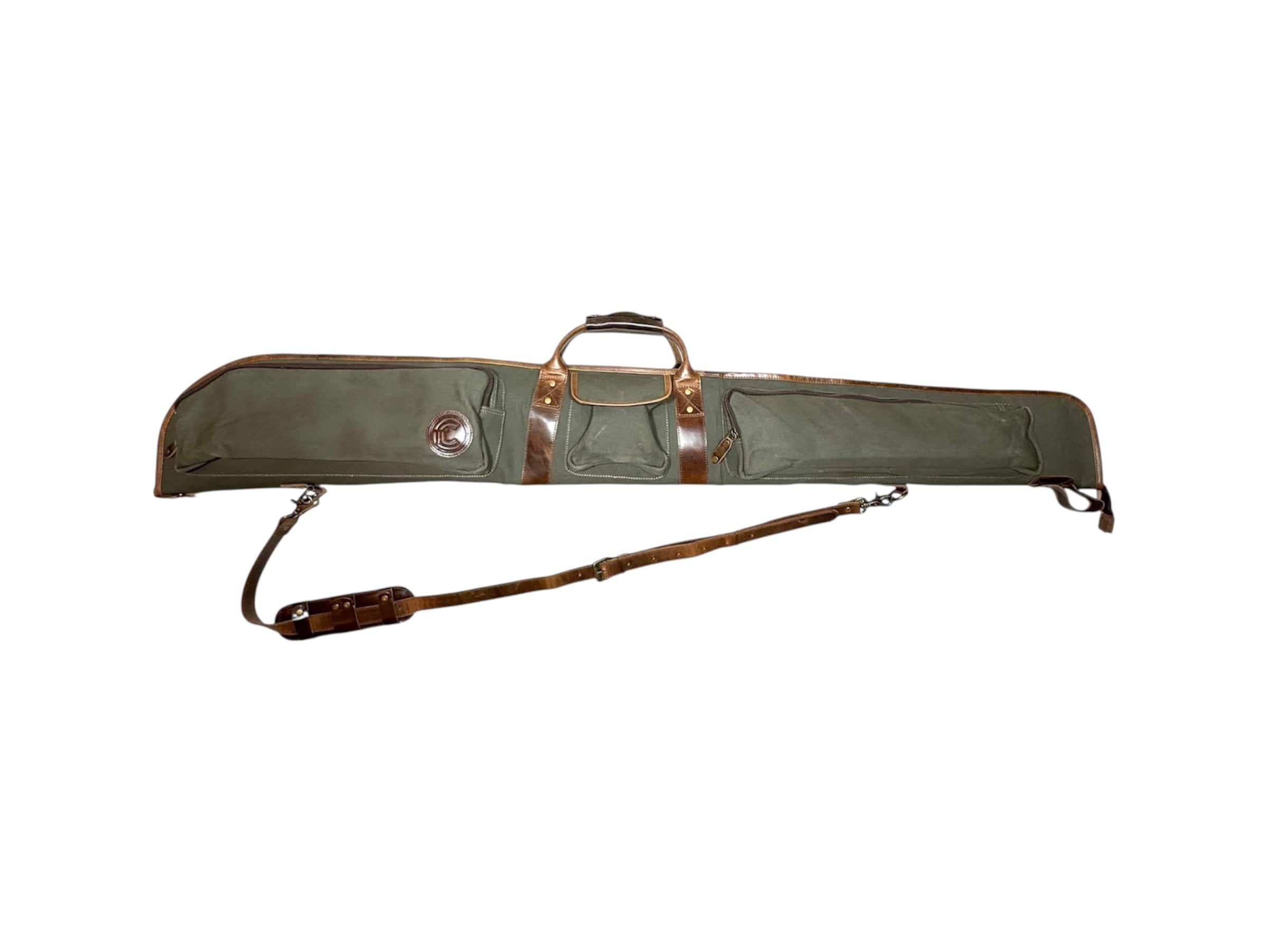 CLEAN TRIGGER Canvas Leather Shotgun Case Canvas Leather Shotgun Case