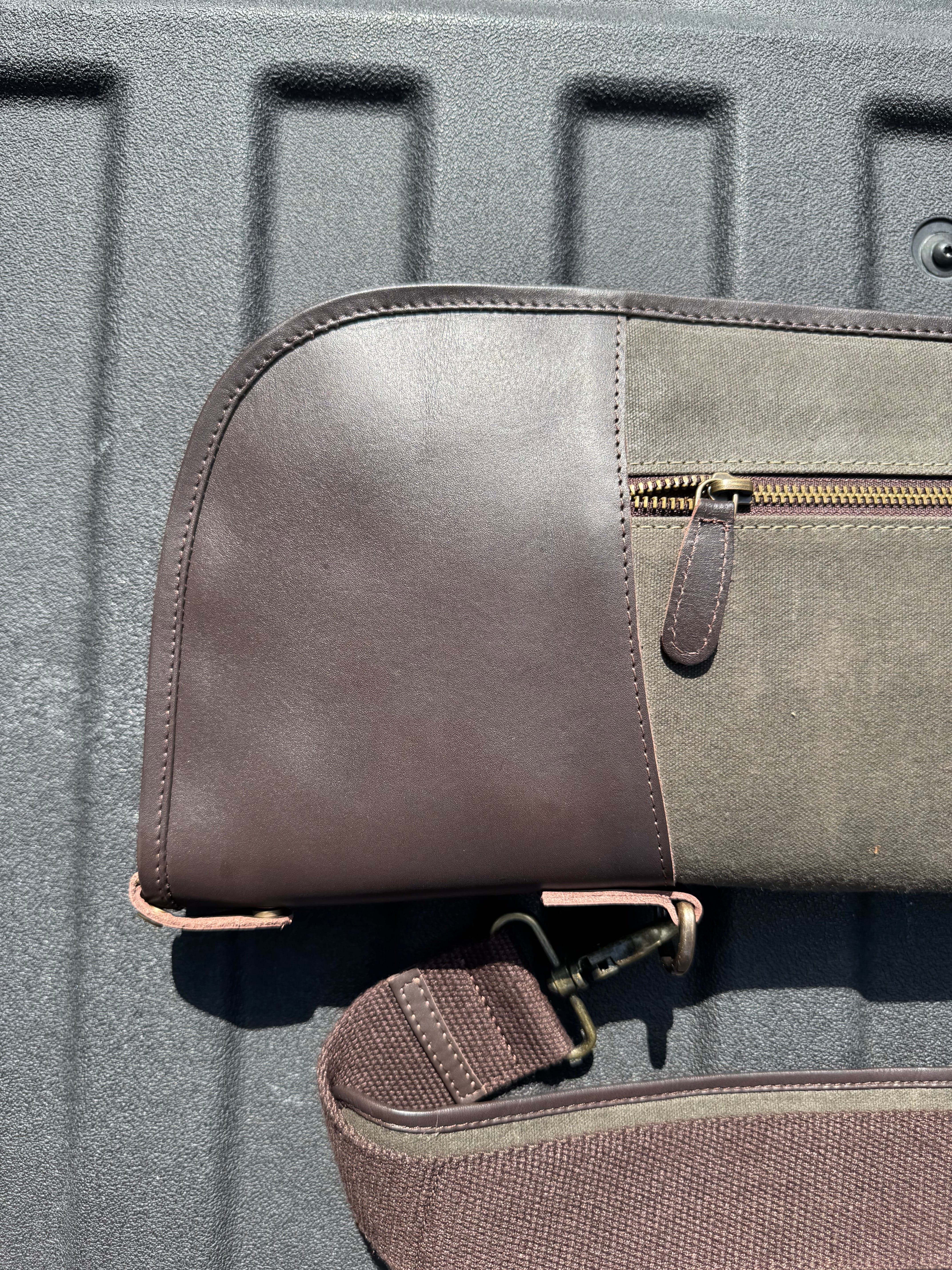 CLEAN TRIGGER Green Waxed Canvas Leather Henry Rifle Case Green Waxed Canvas Leather Henry Rifle Case