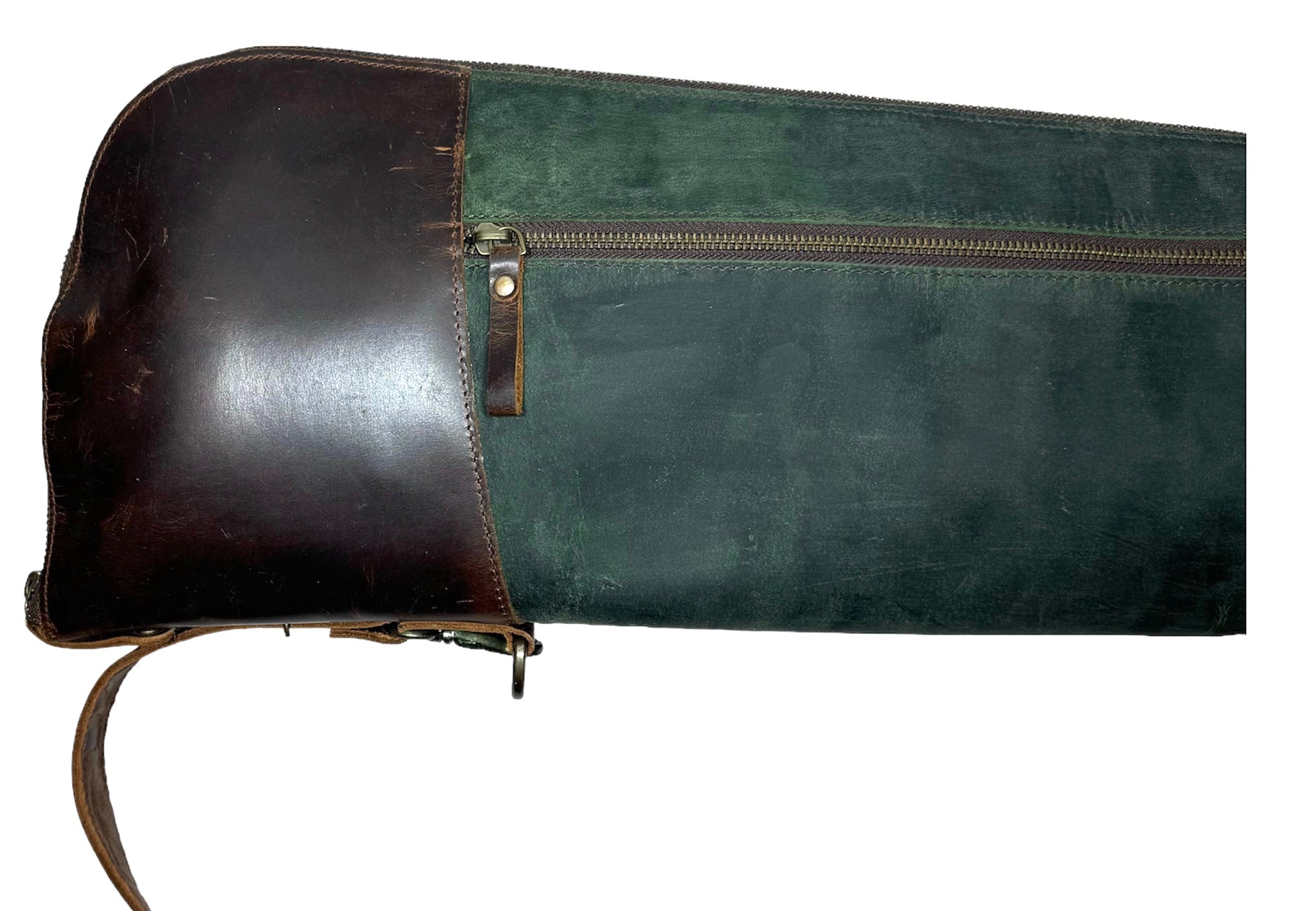 Shotgun Green Leather Case