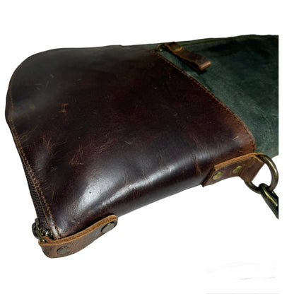 Green Leather Shotgun Case | USA |