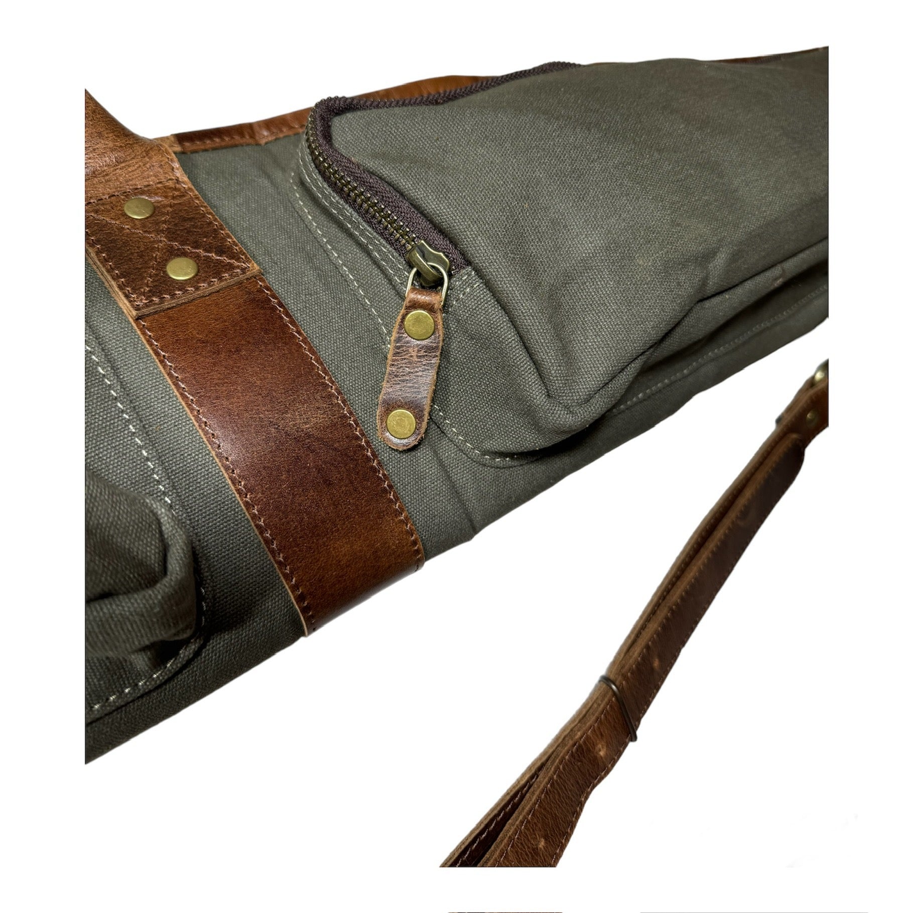 Canvas Leather Shotgun Case Clean Trigger