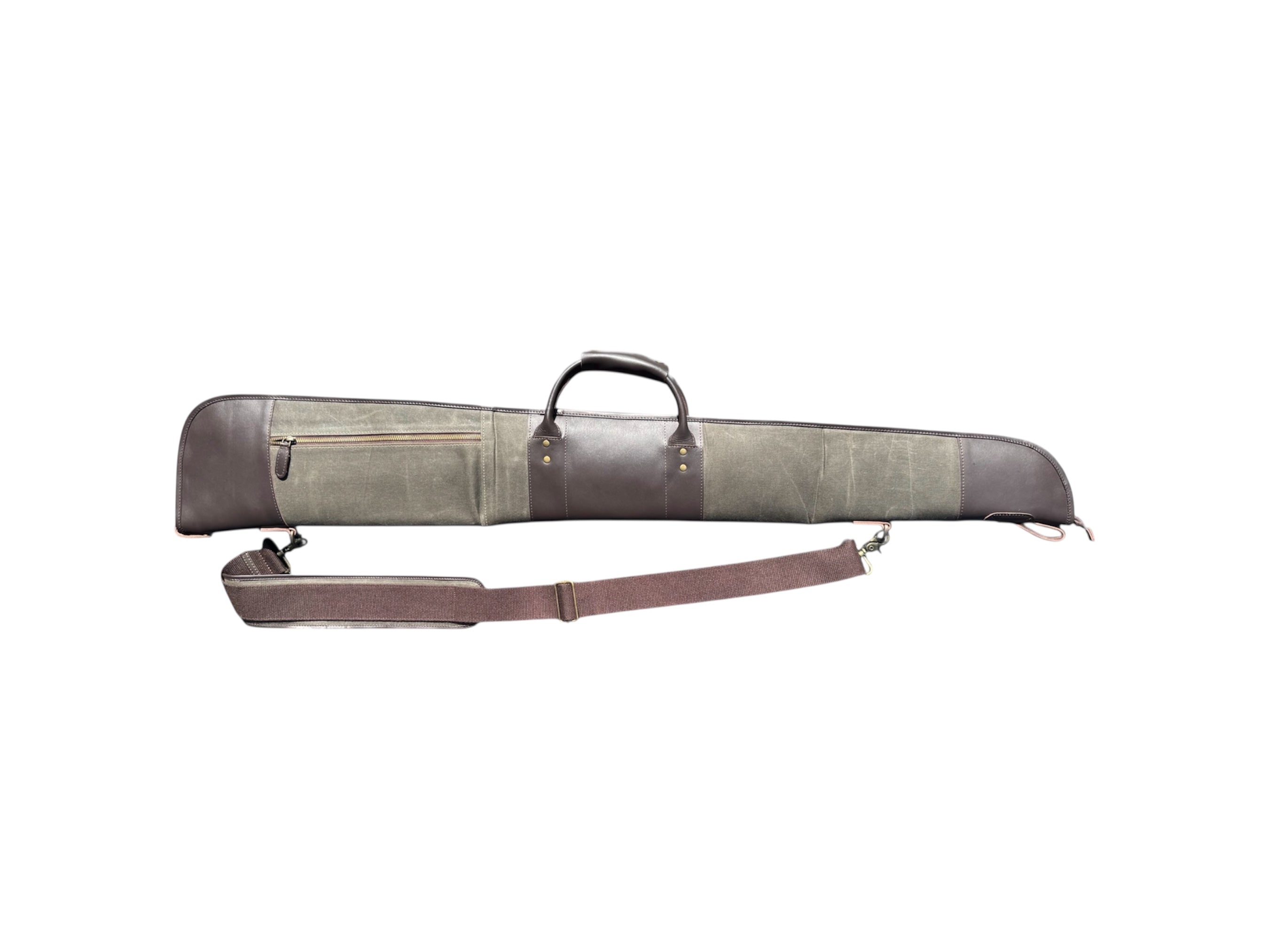 Green Waxed Canvas Leather Henry Rifle Case