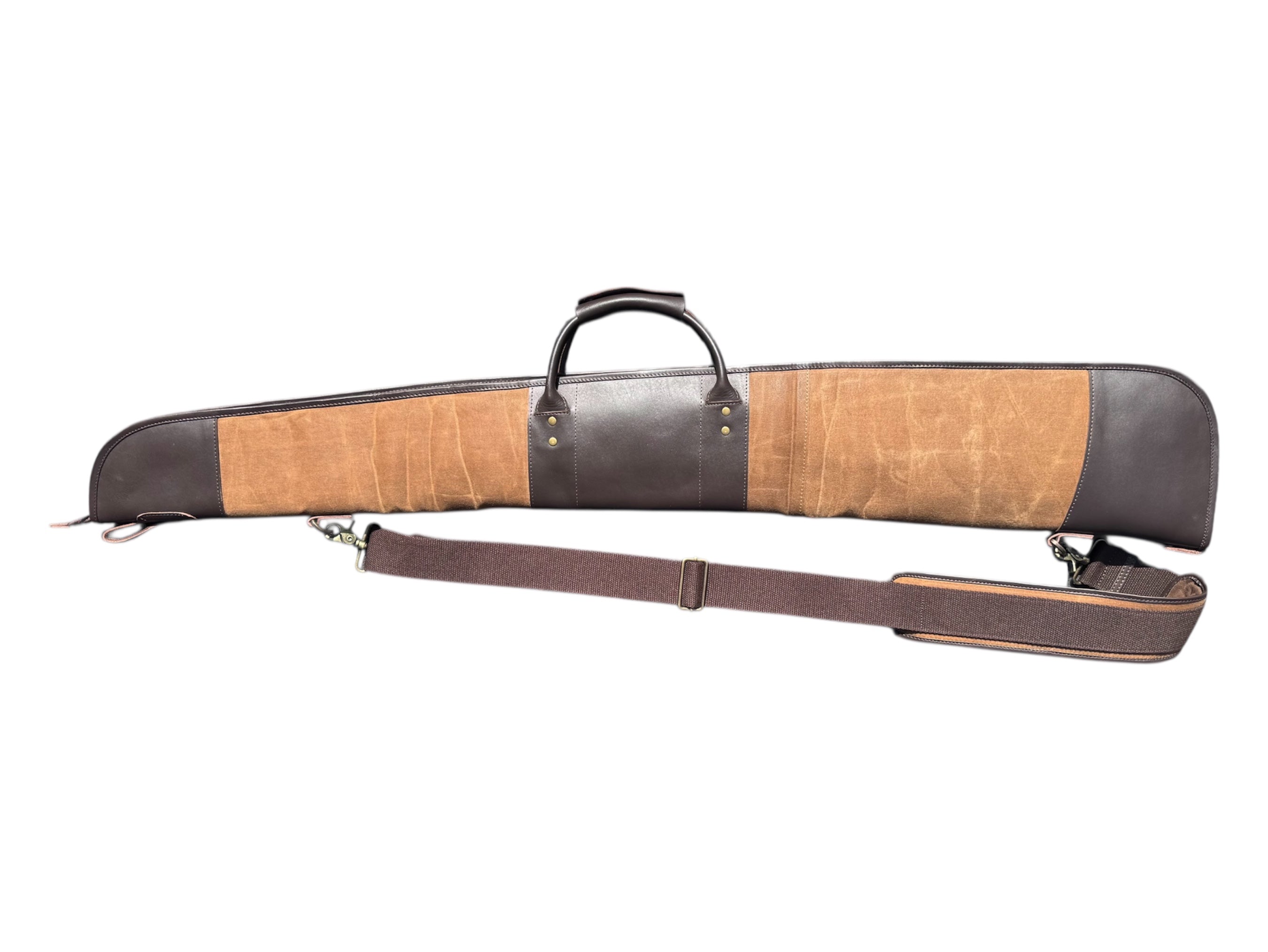 Brown Waxed Canavs Leather Henry Rifle Case