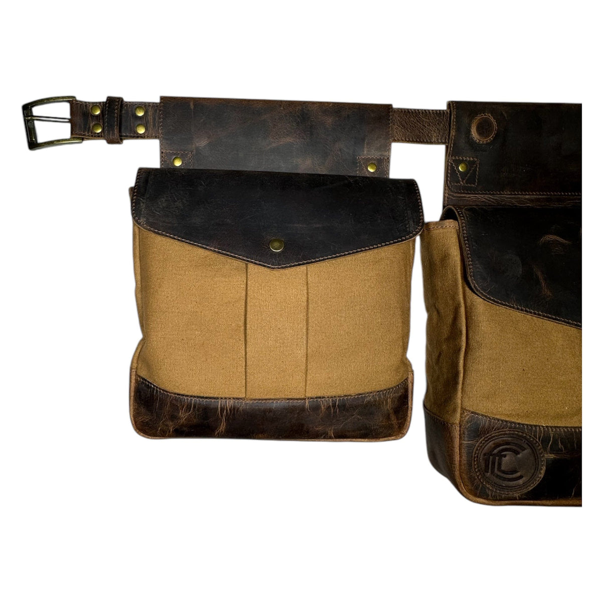 CLEAN TRIGGER Brown Canvas Leather Game Bag Brown Canvas Leather Game Bag