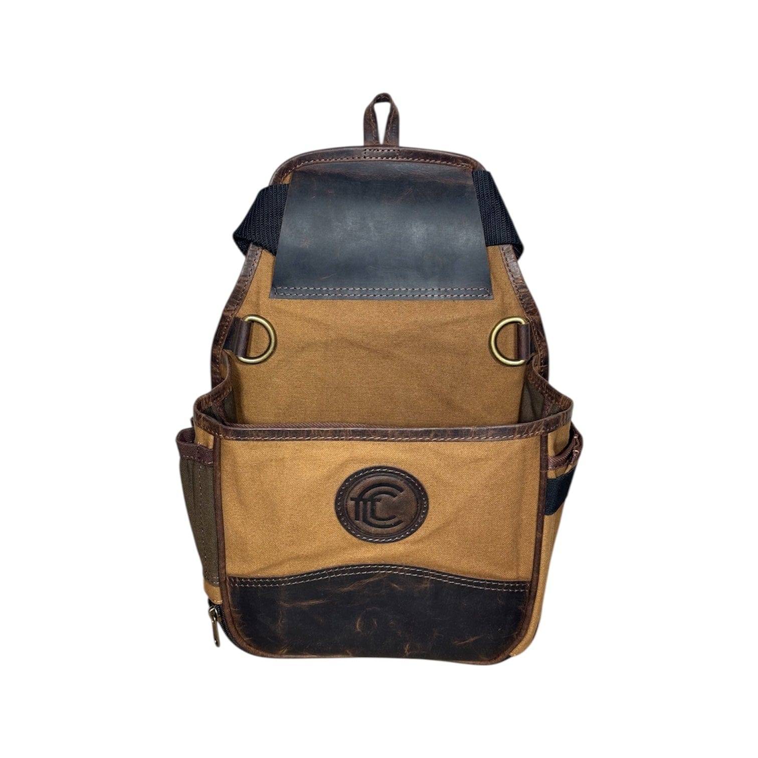 CLEAN TRIGGER Brown Canvas leather Skeet Pouch Brown Canvas leather Skeet Pouch