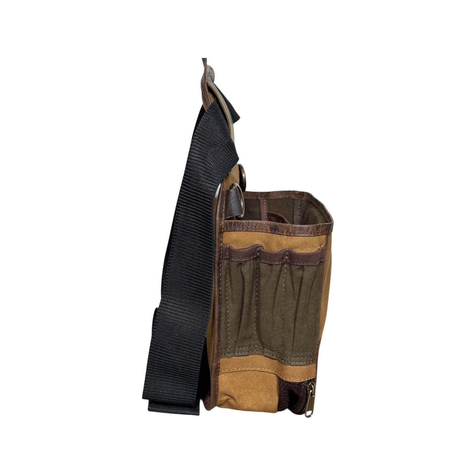 CLEAN TRIGGER Brown Canvas leather Skeet Pouch Brown Canvas leather Skeet Pouch