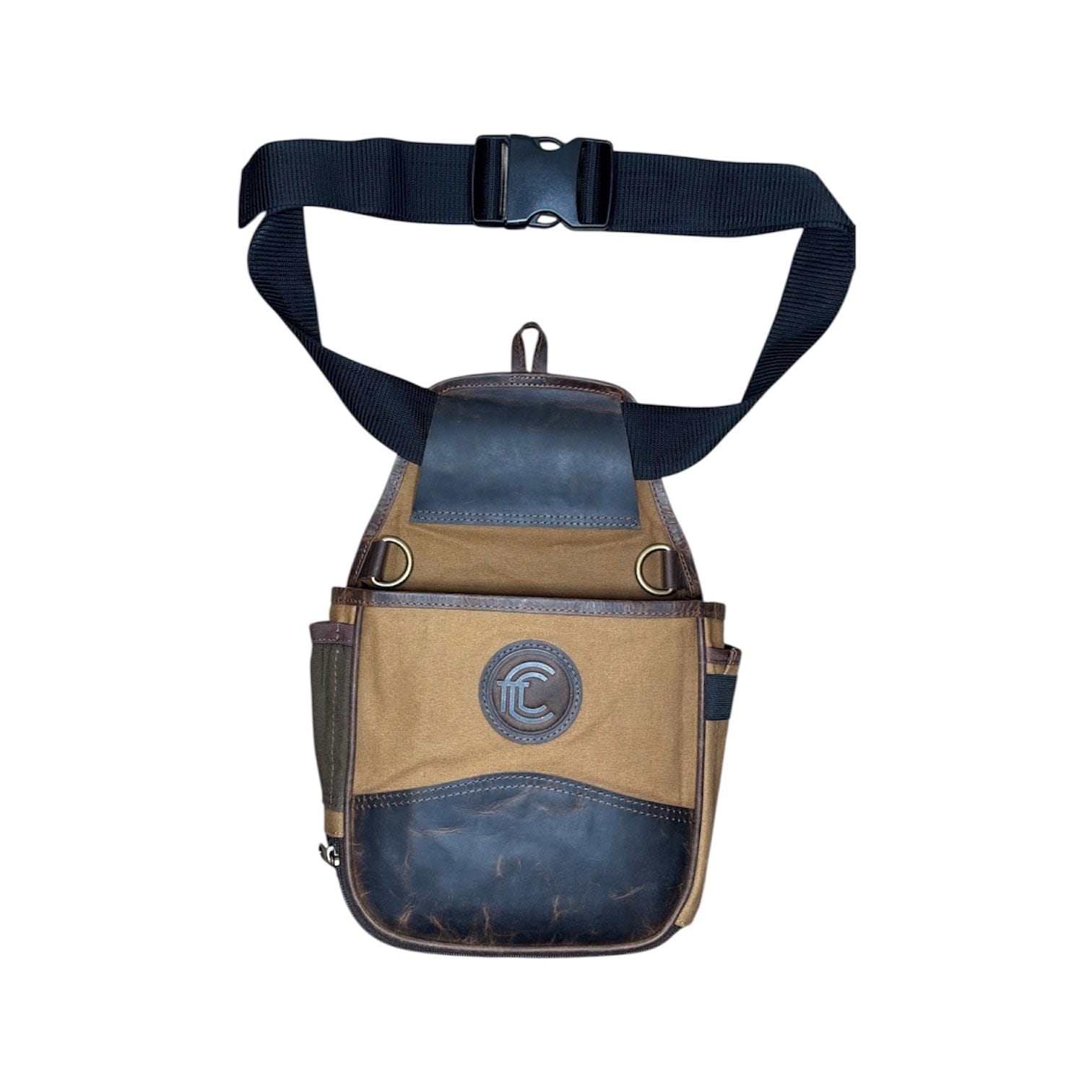 CLEAN TRIGGER Brown Canvas leather Skeet Pouch Brown Canvas leather Skeet Pouch