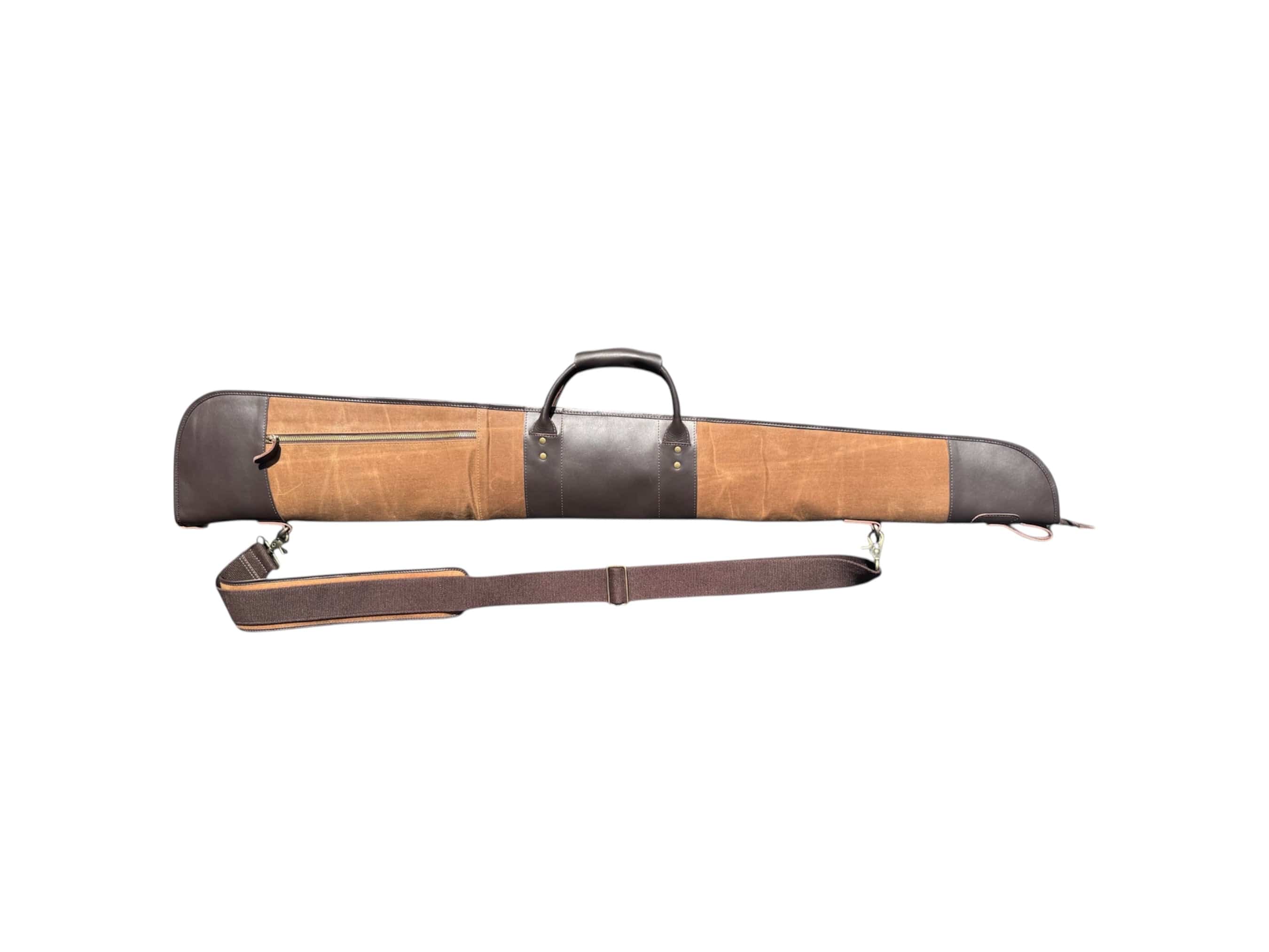 CLEAN TRIGGER Brown Waxed Canavs Leather Henry Rifle Case Brown Waxed Canavs Leather Henry Rifle Case