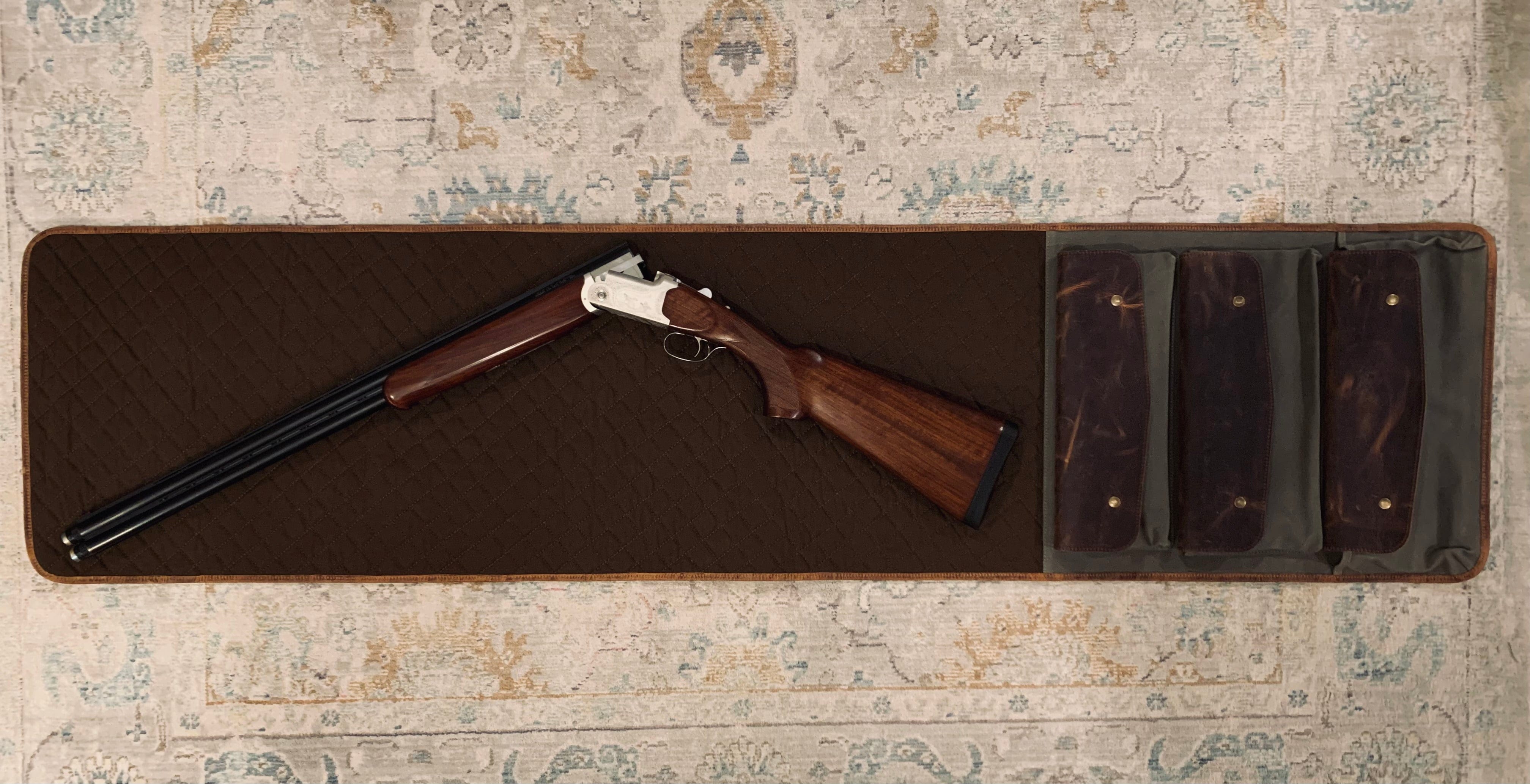 CLEAN TRIGGER Canvas Leather Shotgun / Rifle Cleaning Mat Canvas Leather Shotgun / Rifle Cleaning Mat