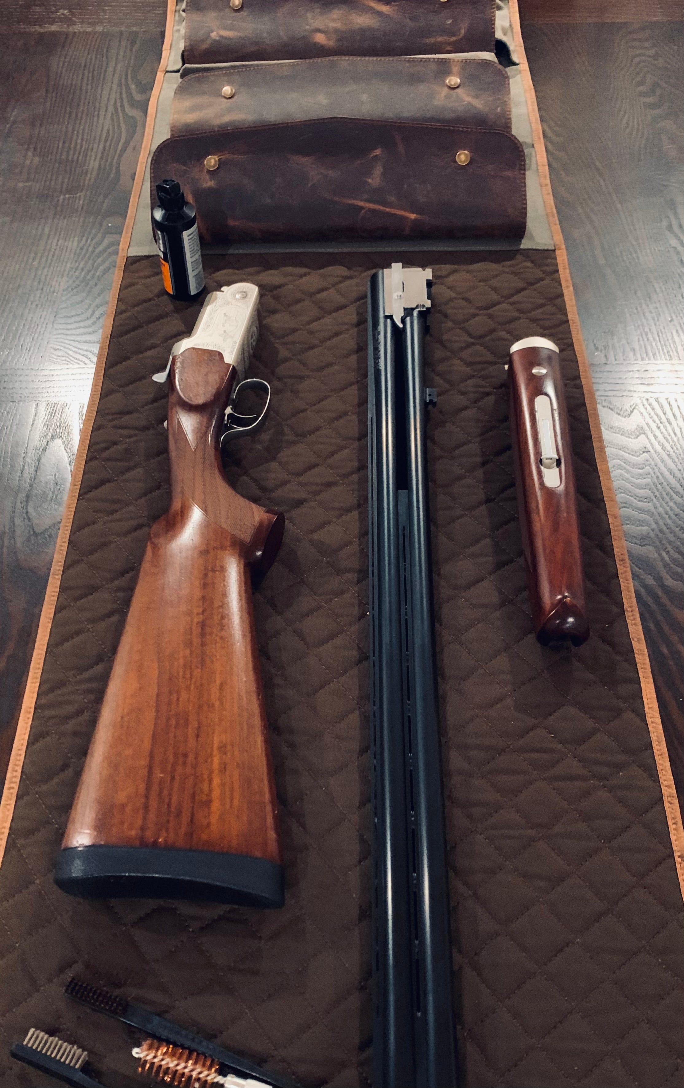 CLEAN TRIGGER Canvas Leather Shotgun / Rifle Cleaning Mat Canvas Leather Shotgun / Rifle Cleaning Mat