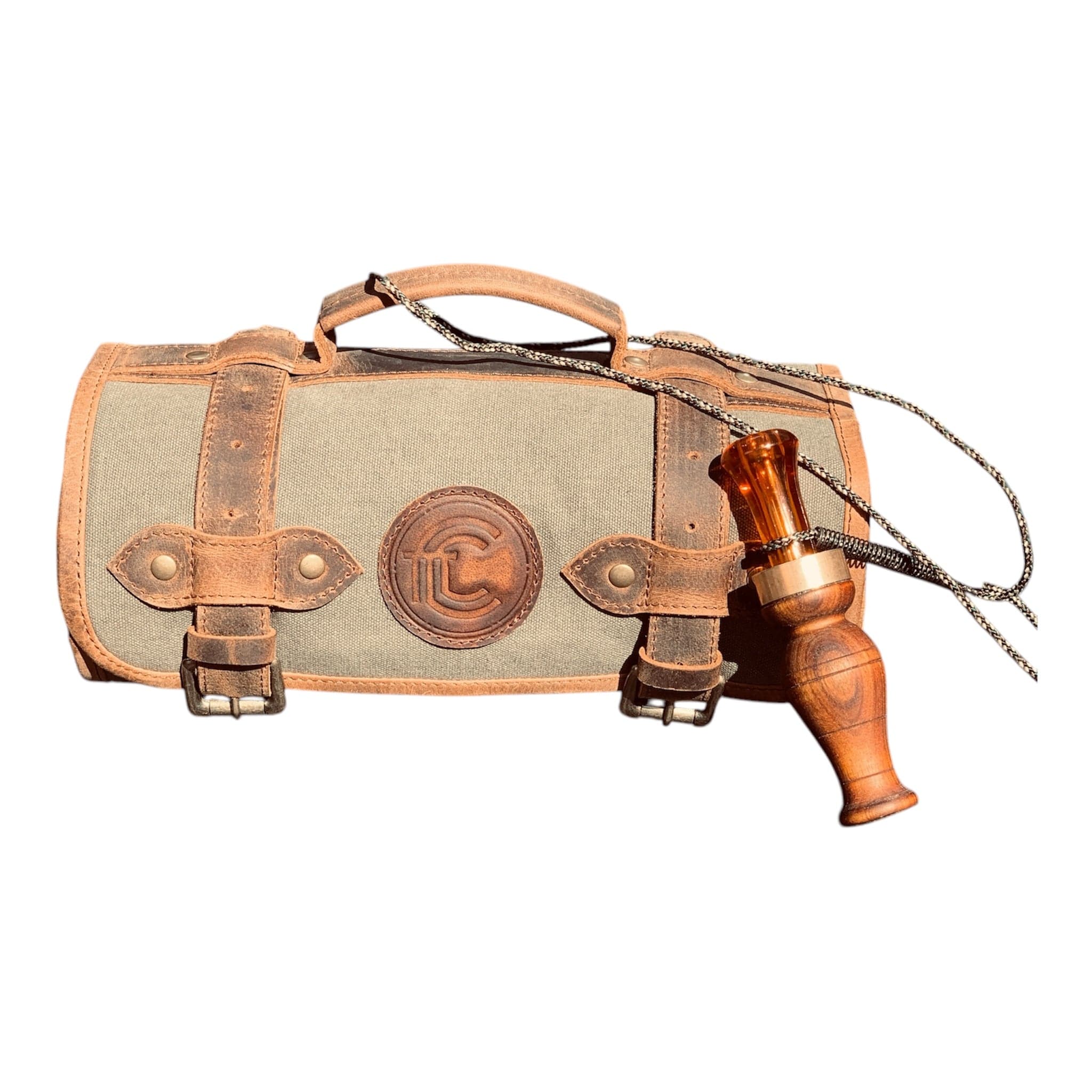 CLEAN TRIGGER Duck calls Storage Roll Canvas Leather Duck calls Storage Roll Canvas Leather