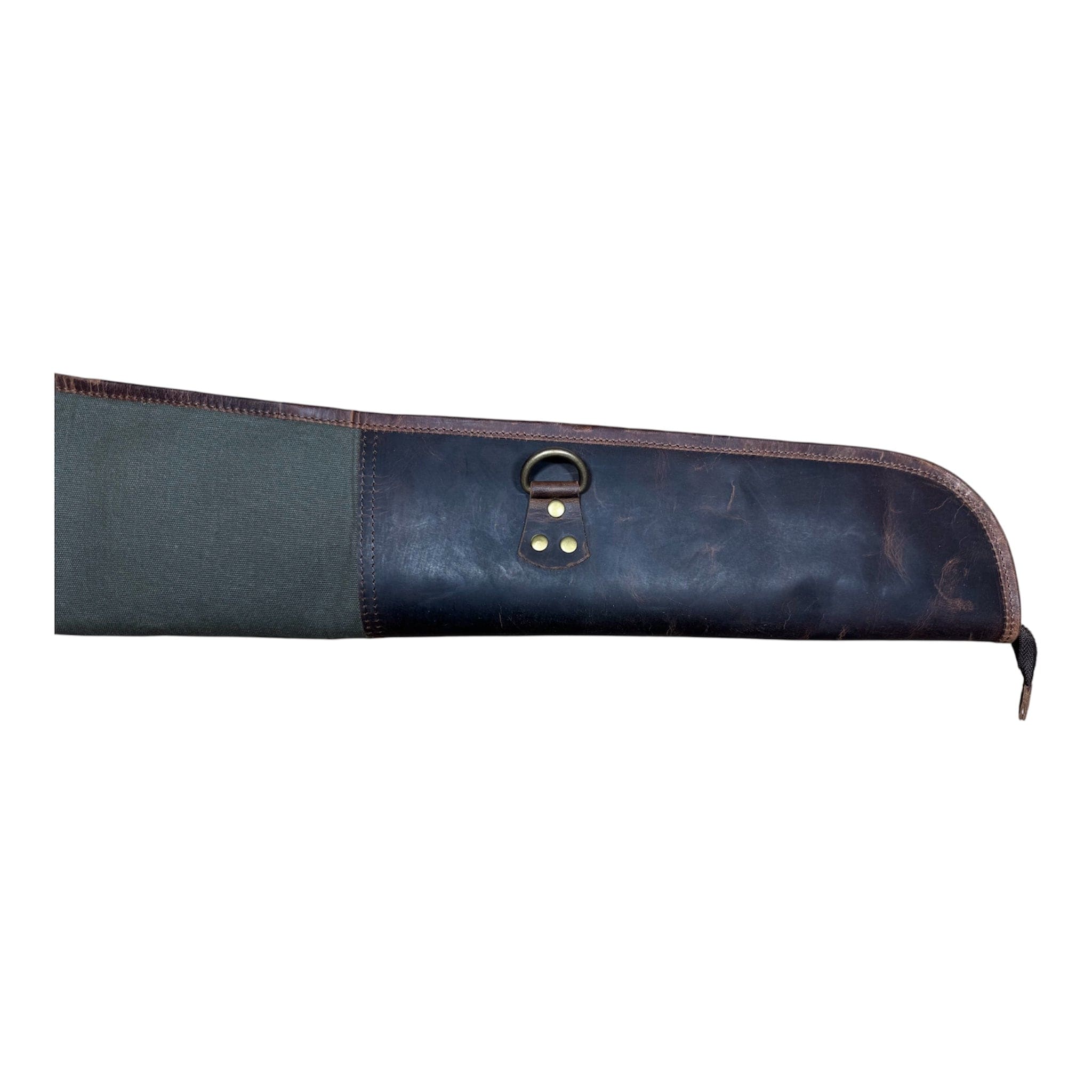 CLEAN TRIGGER Green Canvas Leather Rifle Case Green Canvas Leather Rifle Case