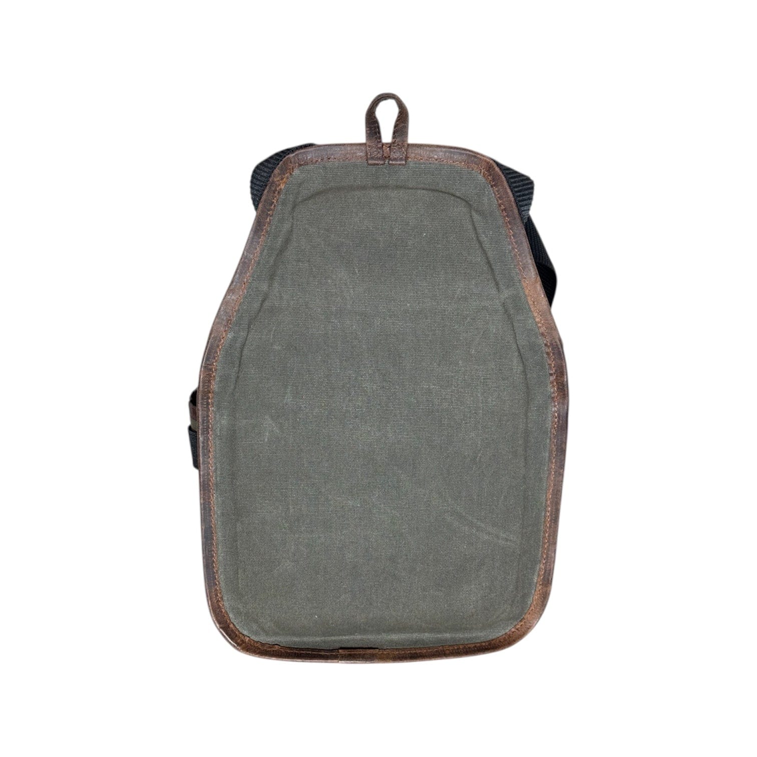 CLEAN TRIGGER Green Canvas Leather Shell Pouch Green Canvas Leather Shell Pouch