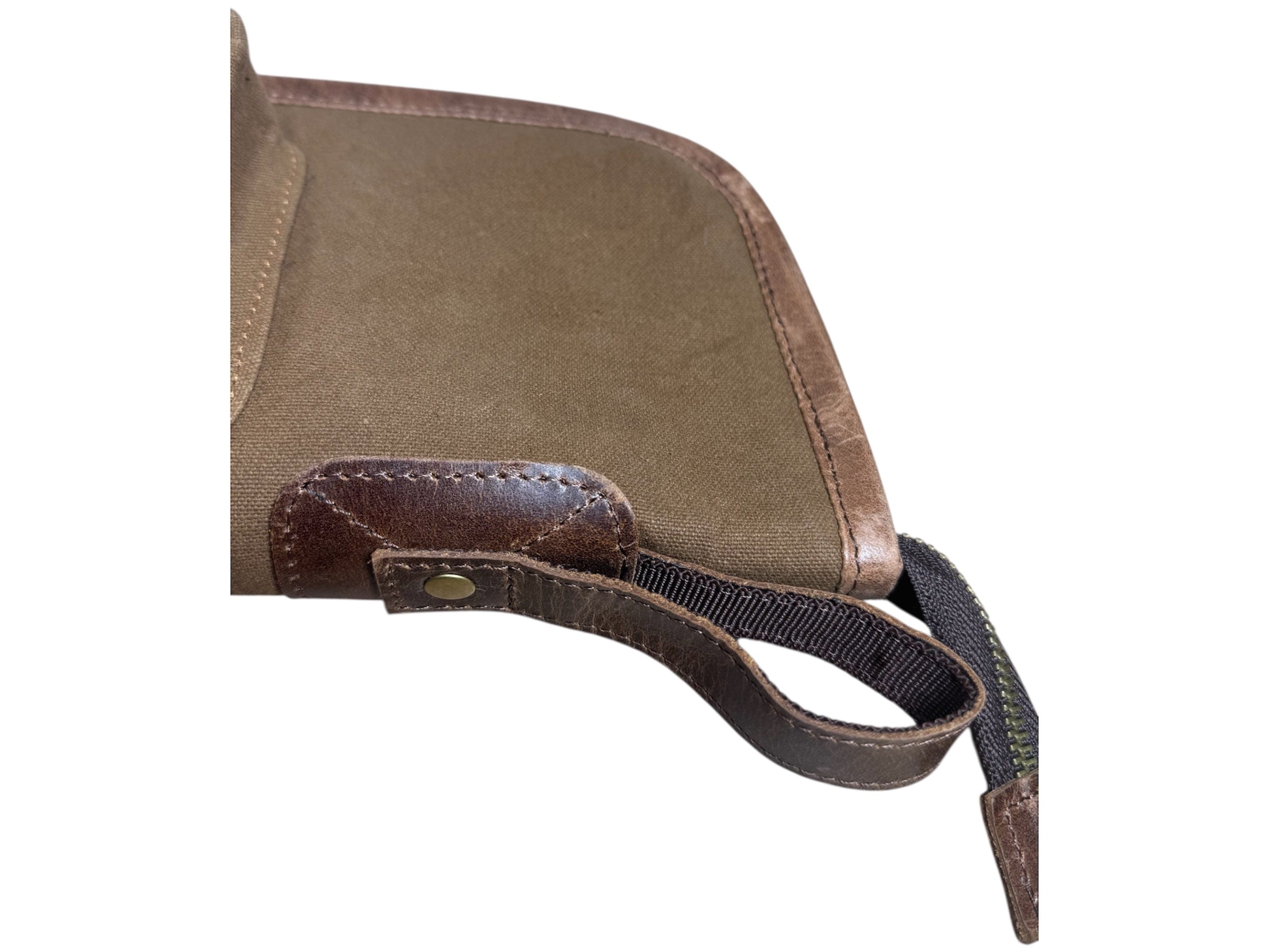 CLEAN TRIGGER Shotgun case - Brown Canvas Leather with three exterior pockets. | Ships Out Same Day ! Shotgun case - Brown Canvas Leather with three exterior pockets. | Ships Out Same Day !