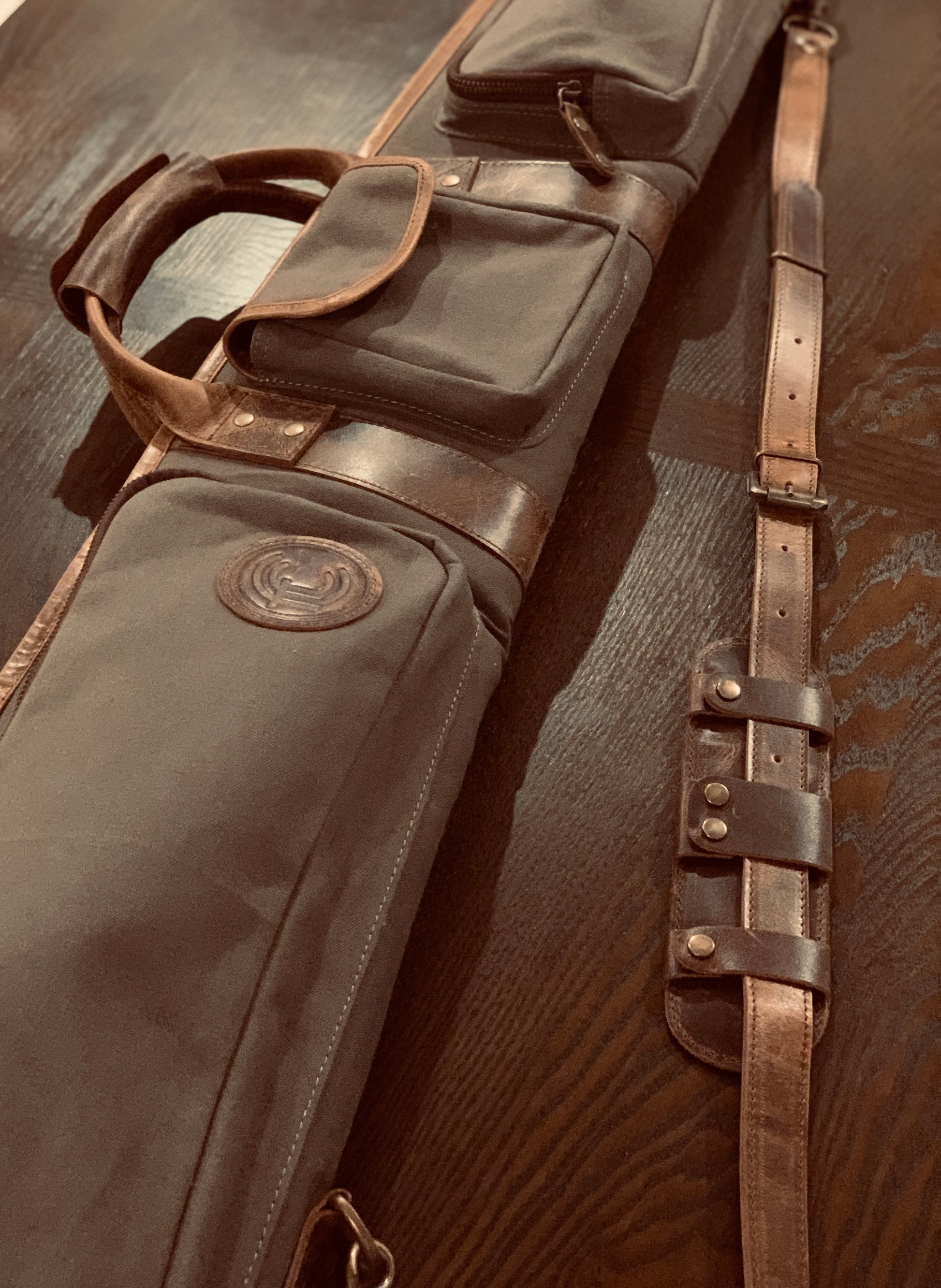 Canvas Leather Shotgun Case Usa Clean Trigger